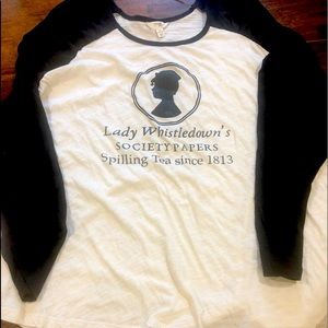 Women's 3/4 sleeve Lady Whistledown's tshirt